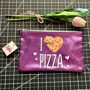 🦋 5/$25 BUNDLE • NWT Justice I Love Pizza Pouch